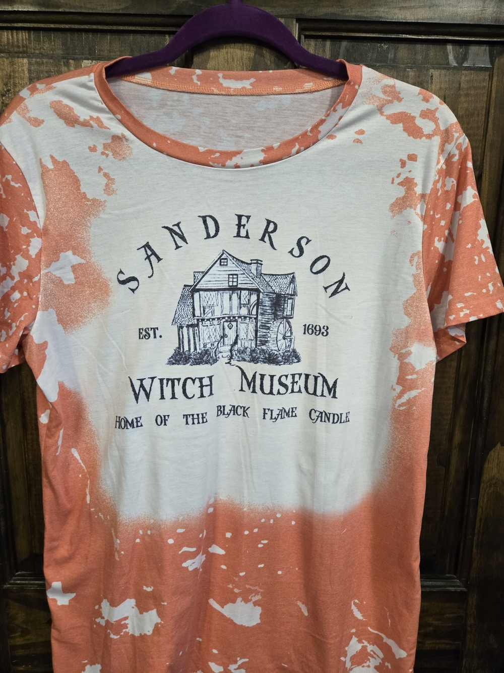 Anderson Witch Museum Graphic Tee in Coral & White
